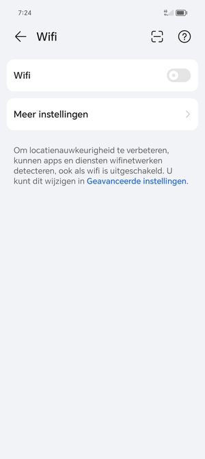 Schakel Wifi in