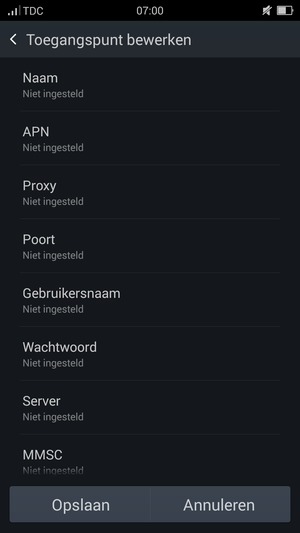 Voer internetgegevens in