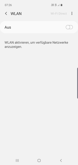 Schalten Sie WLAN ein