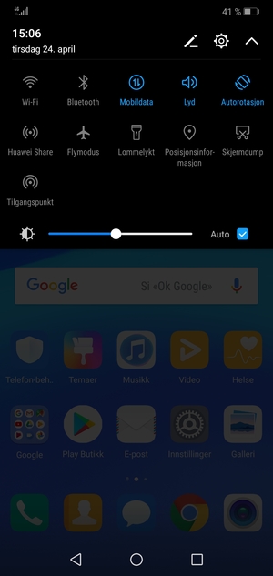 Velg Innstillinger-knappen