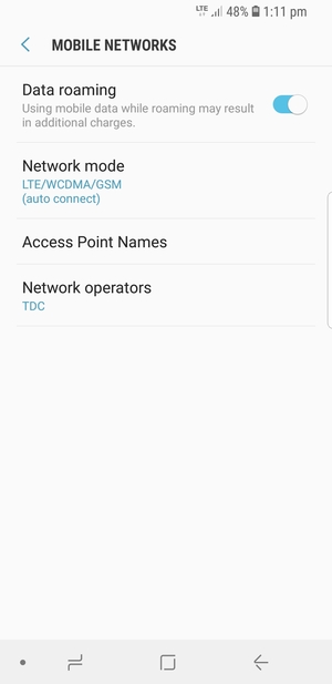 Turn Data roaming on or off