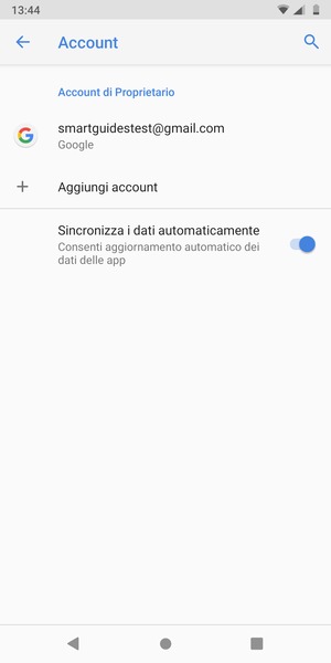 Seleziona il tuo account Google