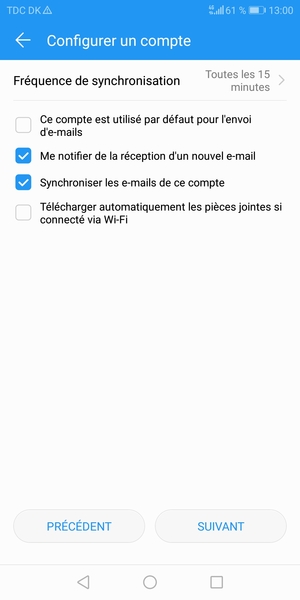 Sélectionnez SUIVANT