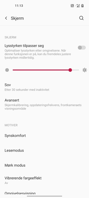 Velg Avansert