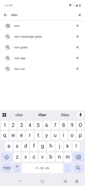 Inserisci il nome dell'app e seleziona Ricerca