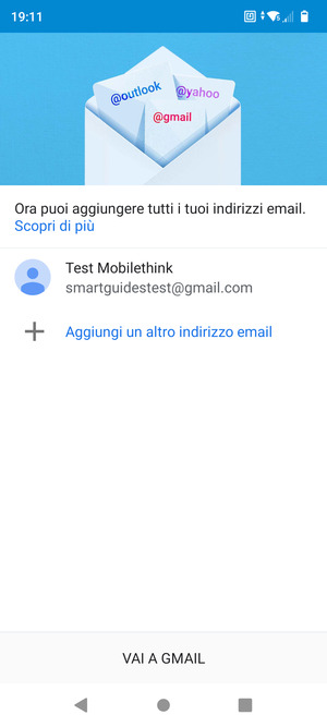 Seleziona VAI A GMAIL
