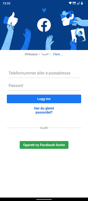 Applikasjonen er klar til bruk