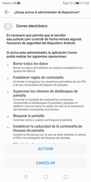 Seleccione ACTIVAR