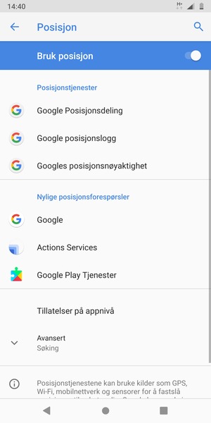 Slå av Posisjon