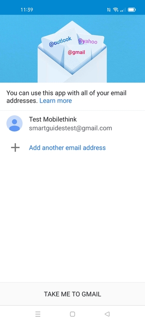 Select TAKE ME TO GMAIL