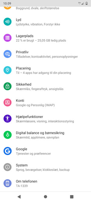 Scroll til og vælg System