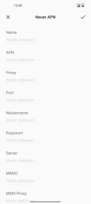 Geben Sie MMS-Informationen ein