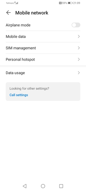 Select Mobile data