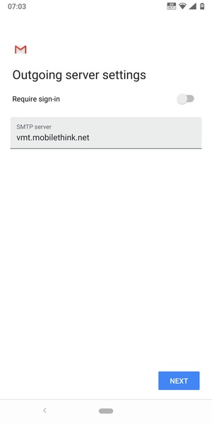 Turn off Require sign-in and select NEXT
