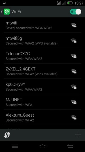 Select the wireless network you want to connect to