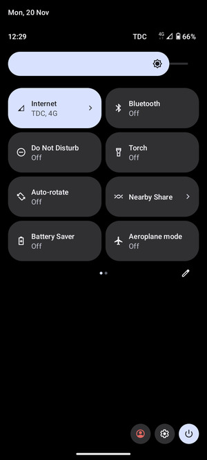 Adjust brightness to the required level