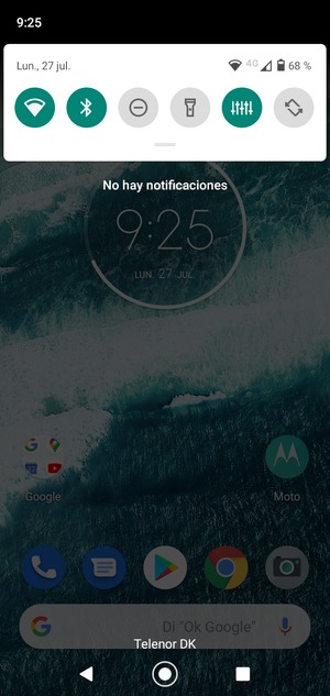 Deslice hacia abajo el menú superior de nuevo