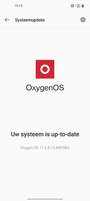 Als uw telefoon up-to-date is, zult u het volgende scherm zien