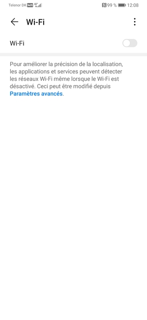 Activer le Wi-Fi