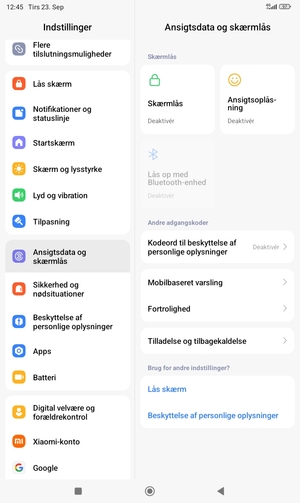 Vælg Fortrolighed