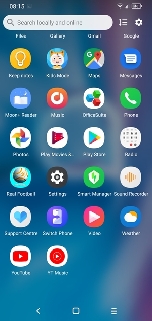 Scroll to and select Settings
