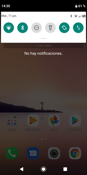 Deslice hacia abajo el menú superior de nuevo