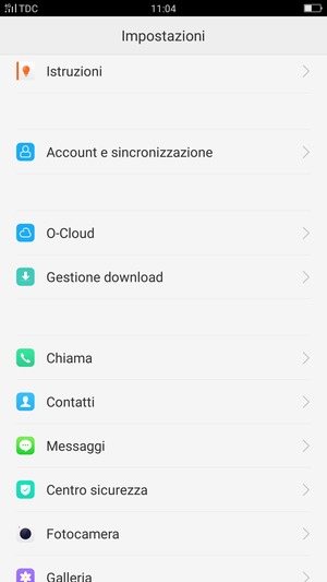 Scorri e seleziona Messaggi