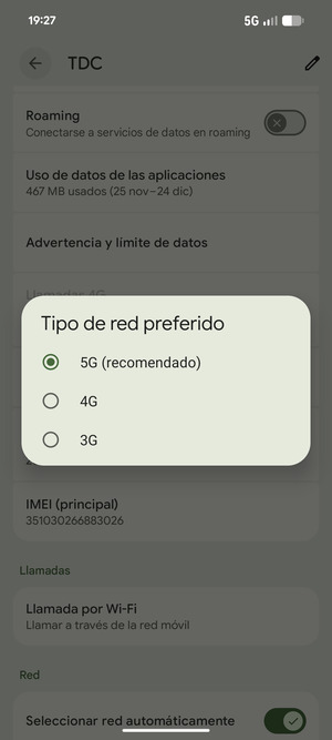 Seleccione la opción deseada