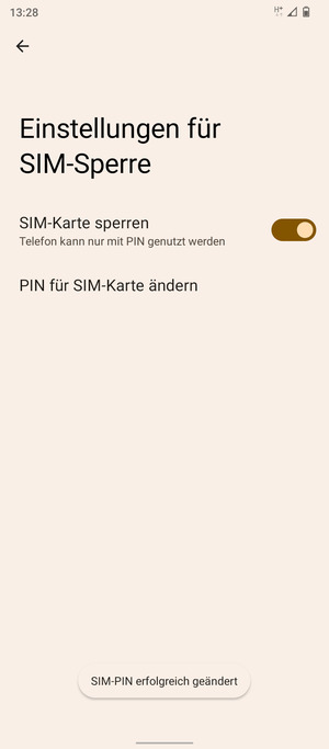 Ihre SIM-PIN wurde geändert