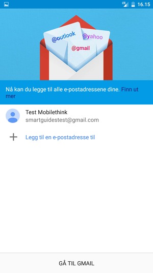 Velg GÅ TIL GMAIL