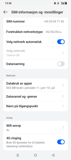 Bla til og velg Navn på tilgangspunkt