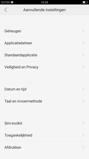 Selecteer Veiligheid en Privacy