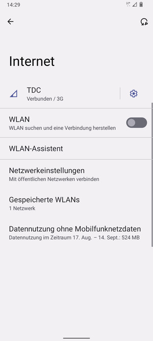 Schalten Sie WLAN ein