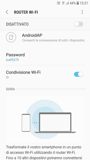 Seleziona il tasto Menu