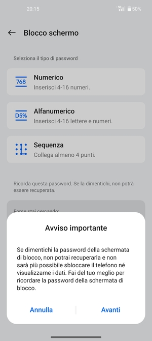 Seleziona Avanti