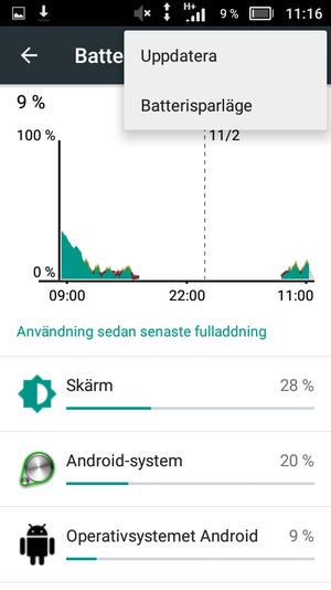 Välj Batterisparläge