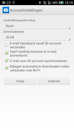 Selecteer Volgende