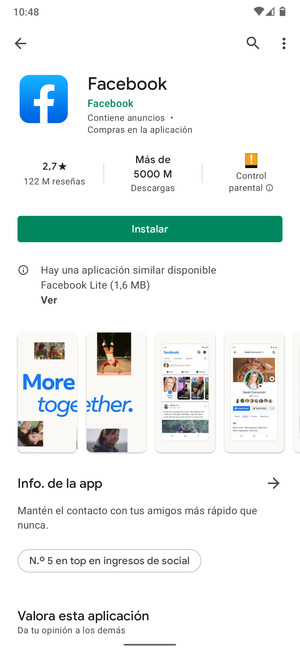 Seleccione Instalar