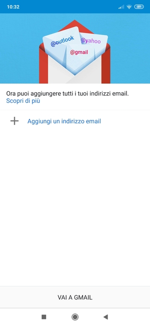 Seleziona Aggiungi un indirizzo email