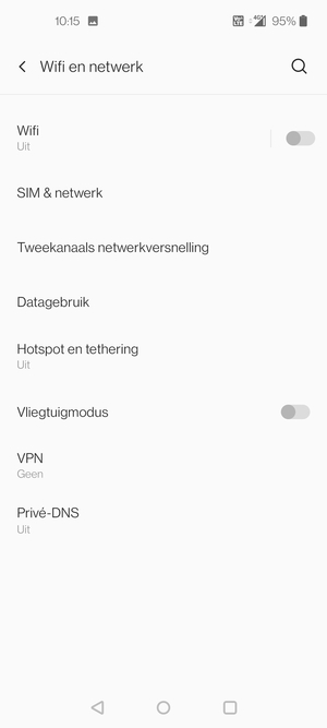 Selecteer Wifi