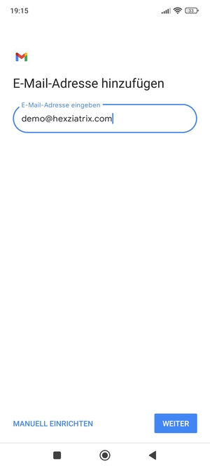 Geben Sie Ihre E-Mail-Adresse ein und wählen Sie WEITER