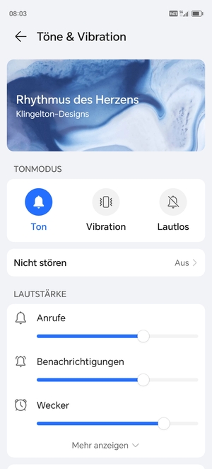 Wählen Sie die gewünschte Option