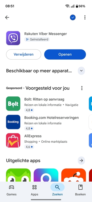 Selecteer Openen
