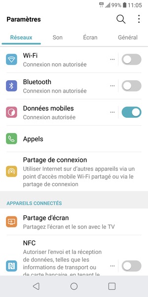 Sélectionnez Réseaux