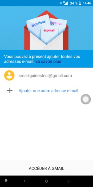 Sélectionnez ACCÉDER  À GMAIL