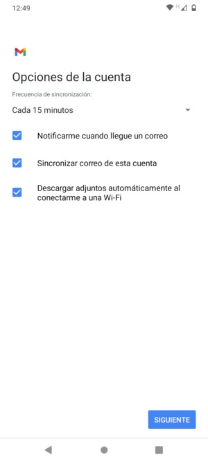 Seleccione SIGUIENTE