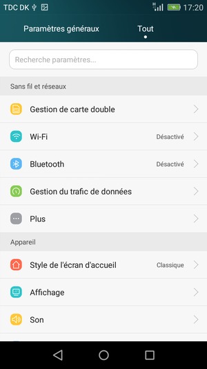 Sélectionnez Wi-Fi