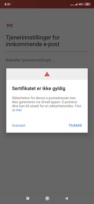 Velg Avansert