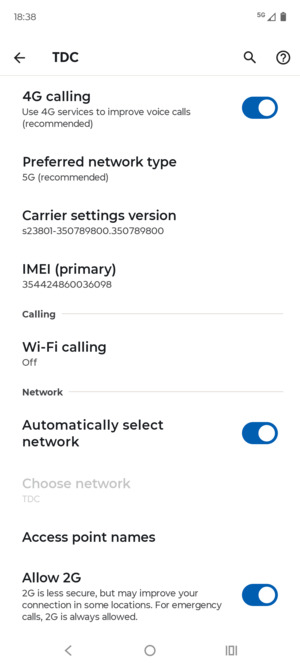 To change network if network problems occur, turn off Automatically select network