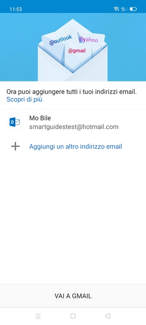 Seleziona VAI A GMAIL
